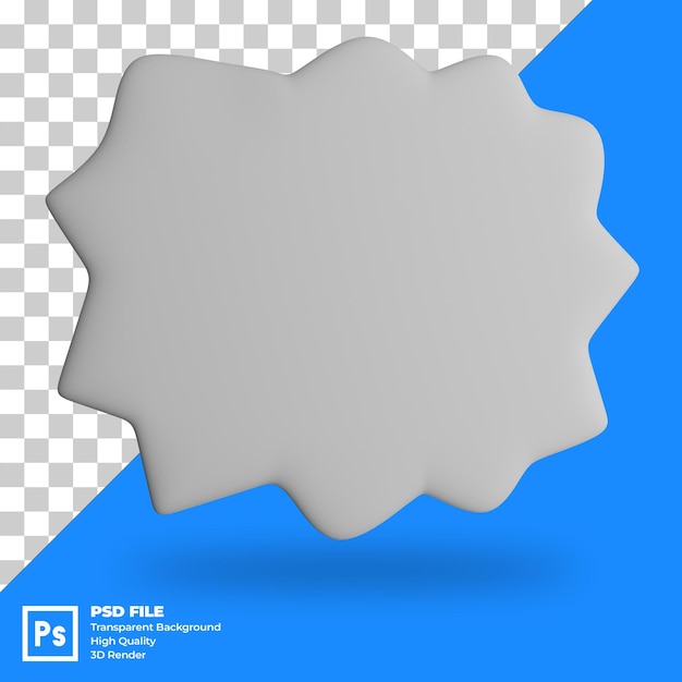 PSD psd 3d-illustration des sprechblasensymbols