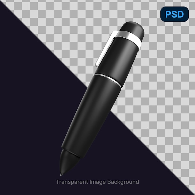 PSD 3D-Illustration eines Stifts