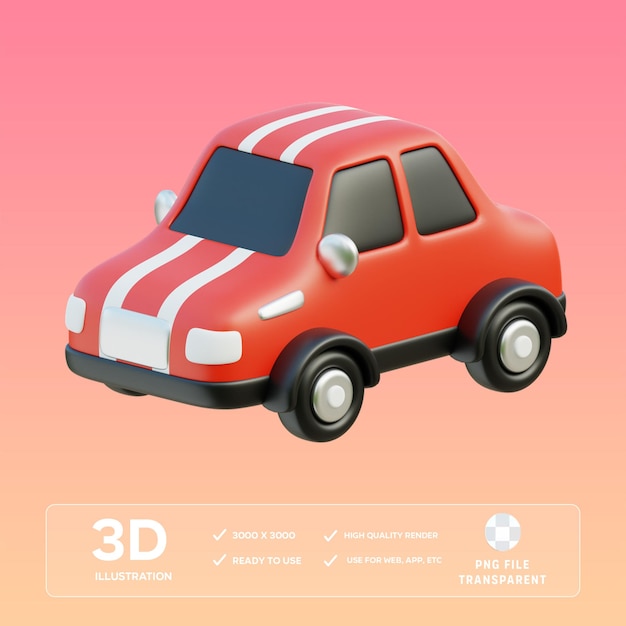 PSD 3D-Illustration für Autos