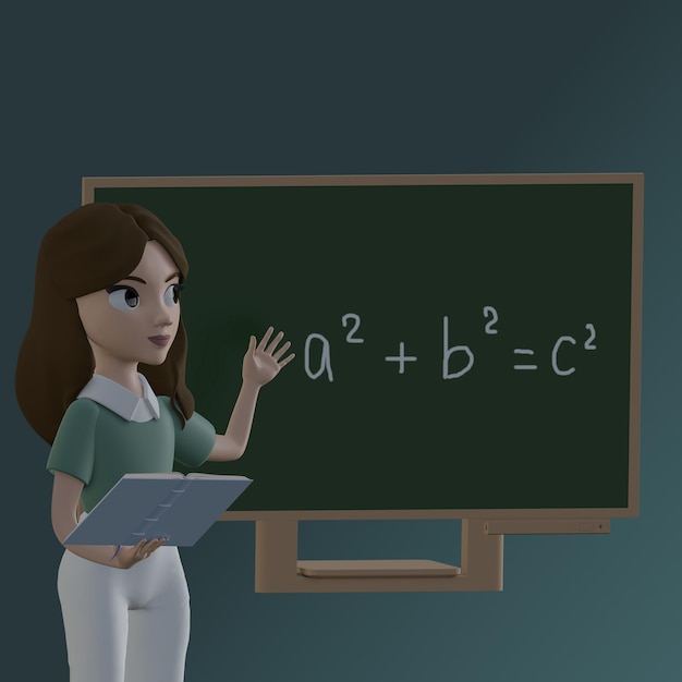PSD 3d illustration isolée journée de l'enseignant