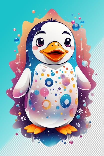 Psd 3d-illustration pinguin isoliert auf durchsichtigem hintergrund