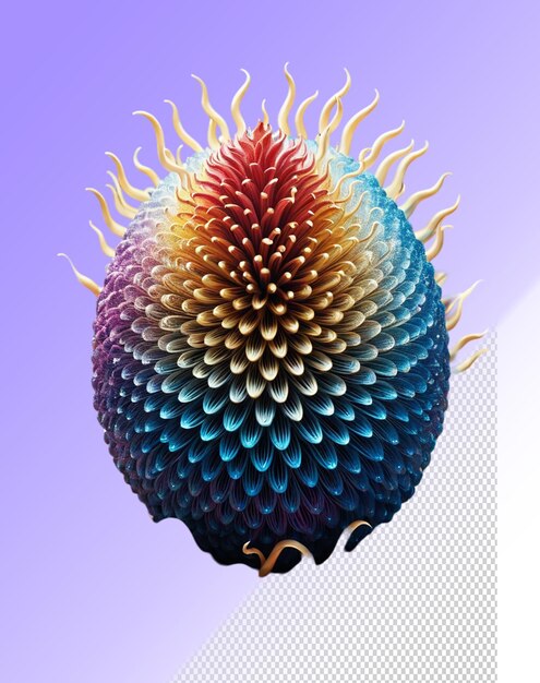 PSD psd 3d-illustration rambutan isoliert auf durchsichtigem hintergrund