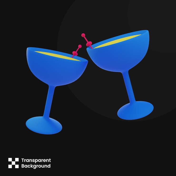 PSD psd 3d-illustration von cocktails und getränken
