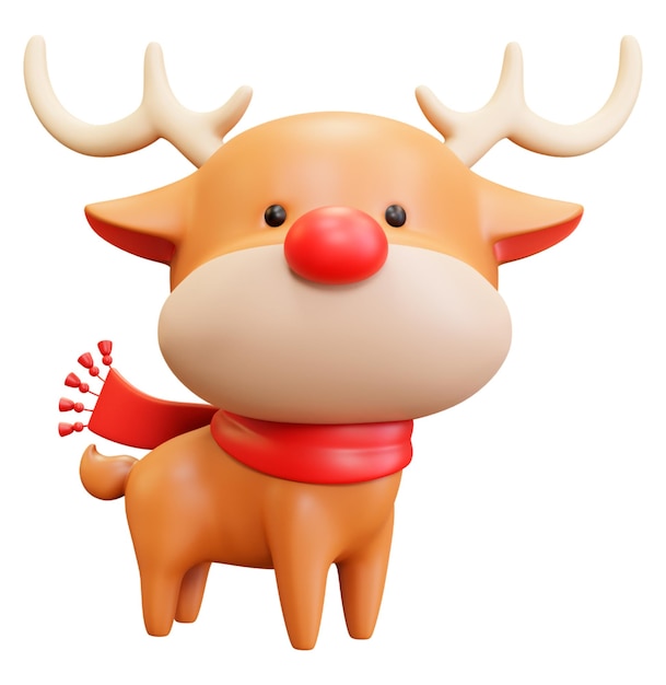 PSD 3D-Illustration von Hirschen