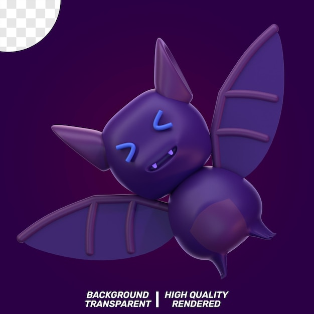 PSD 3D Illustrazione isolata Halloween Bat