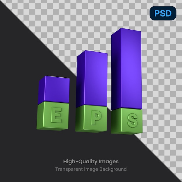 PSD psd 3d ilustración de un eps