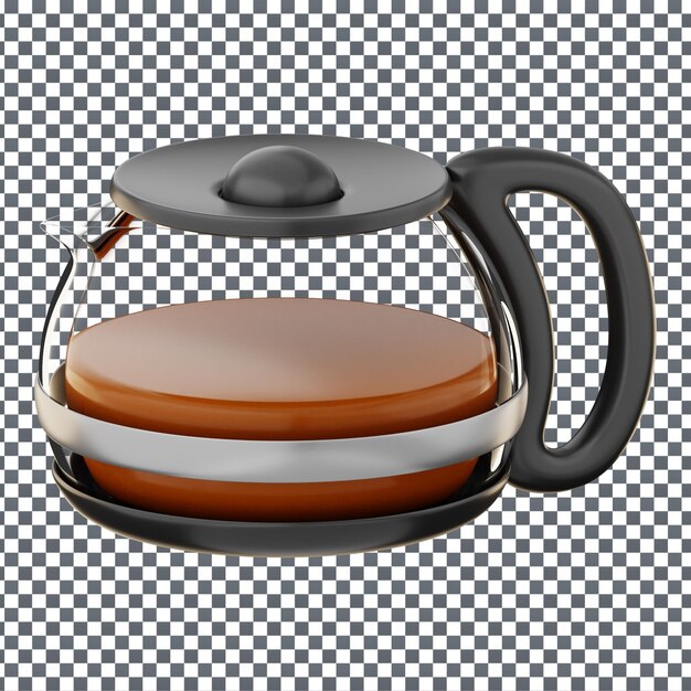 PSD 3D Kaffeebecher-Symbol auf isoliertem und transparenten Hintergrund