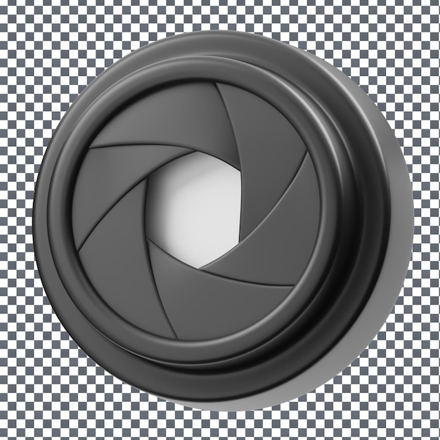 PSD 3D-Kamera-Symbol auf isoliertem und transparenten Hintergrund