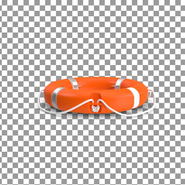 PSD 3D Lifebuoy-Symbol auf isoliertem und transparenten Hintergrund