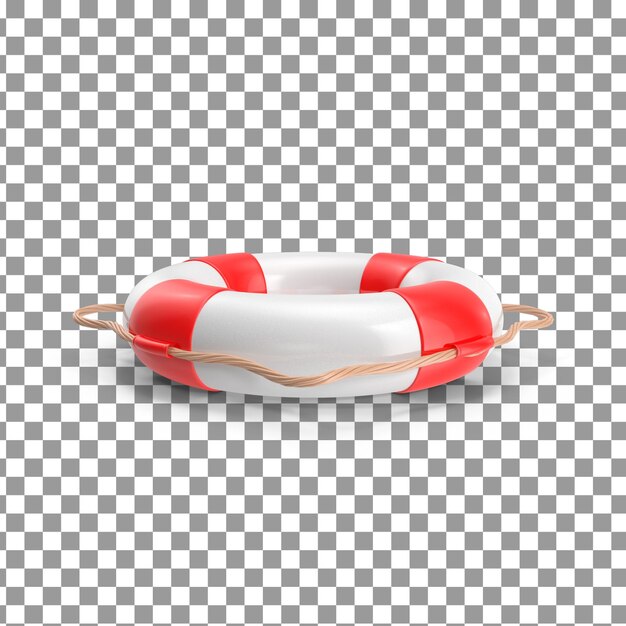 PSD 3D Lifebuoy-Symbol auf isoliertem und transparenten Hintergrund