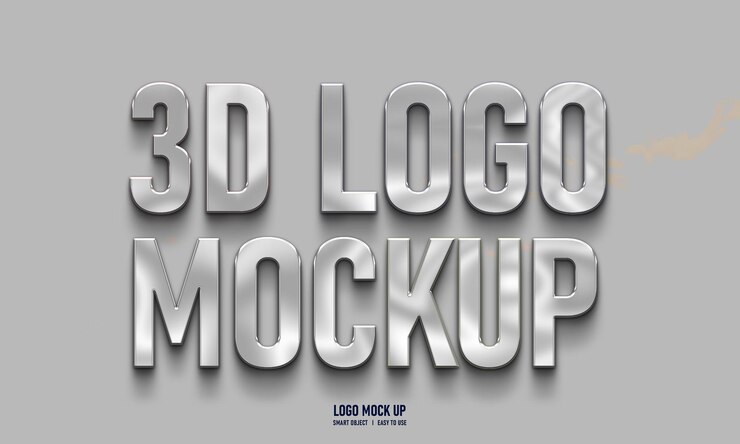 PSD 3D Logo Mockup