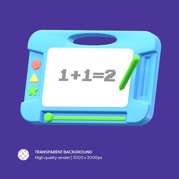 PSD 3D-Magnettafel mit isoliertem Stifthintergrund