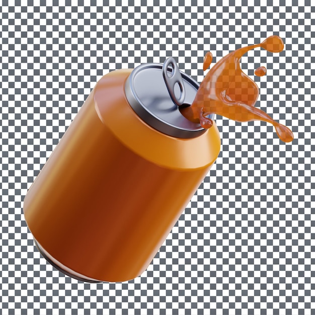 PSD 3D-Malt-Eimer-Symbol auf isoliertem und transparenten Hintergrund