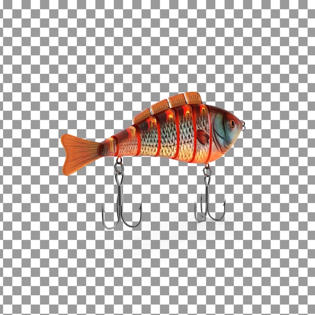 PSD 3D MotorizedFish Top en un fondo aislado y transparente