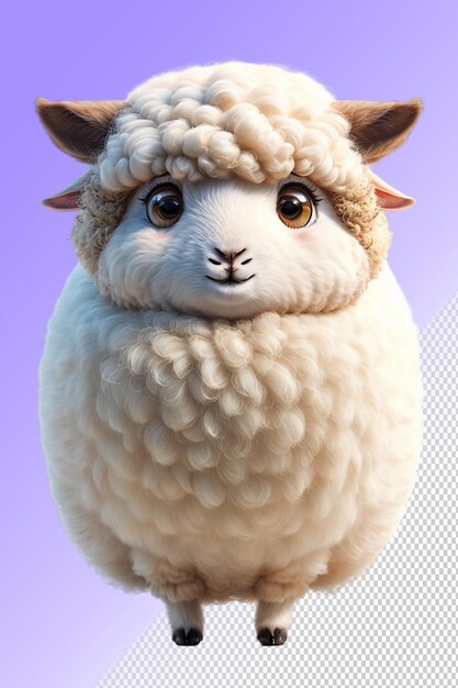 PSD psd 3d des moutons isolés sur un fond transparent