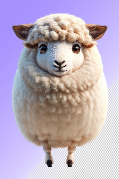 PSD psd 3d des moutons isolés sur un fond transparent