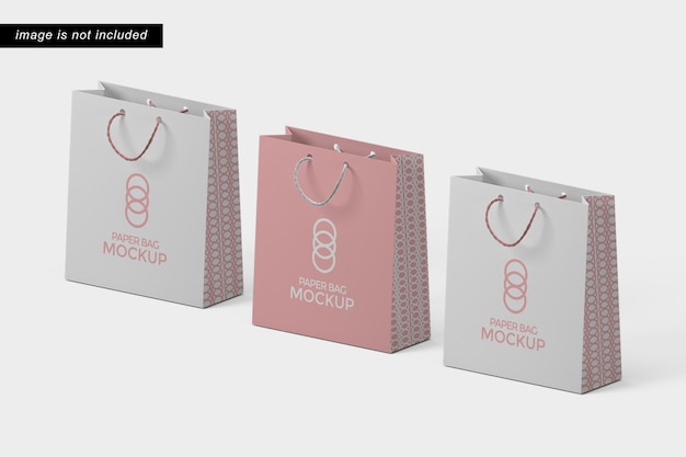 PSD 3D Papierbeutel-Mockup