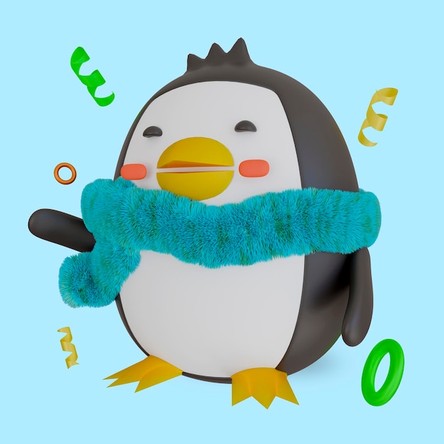 PSD psd 3d-pinguin-renderingpose