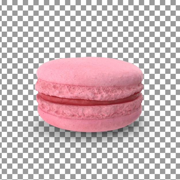 PSD 3D Pink Macarons Top auf isoliertem und transparenten Hintergrund