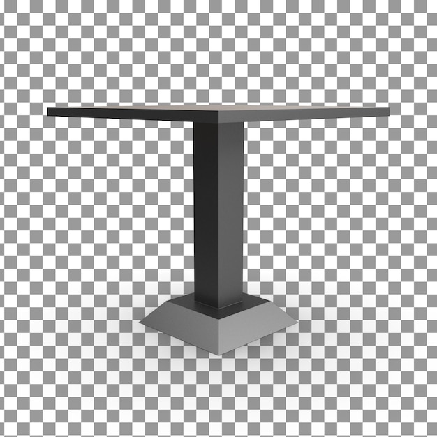 PSD 3D Pro de surface de table sur le dessus sur un fond isolé et transparent