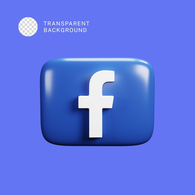 PSD psd 3d-quadrat mit facebook-logo