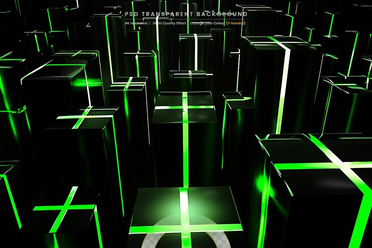 PSD psd 3d realista salpicaduras remolino de color verde en el fondo transparente