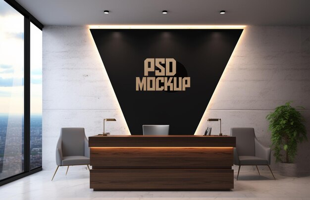 PSD psd 3d realistisches logo-modell