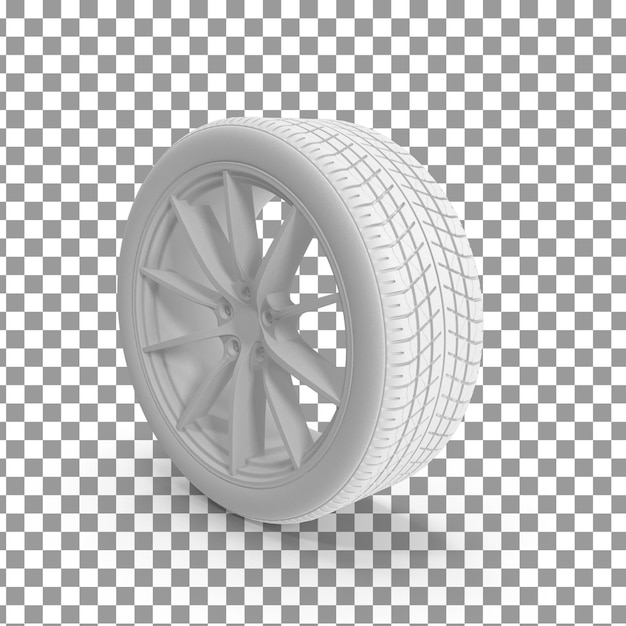 PSD 3D Reifen-Symbol auf isoliertem und transparenten Hintergrund