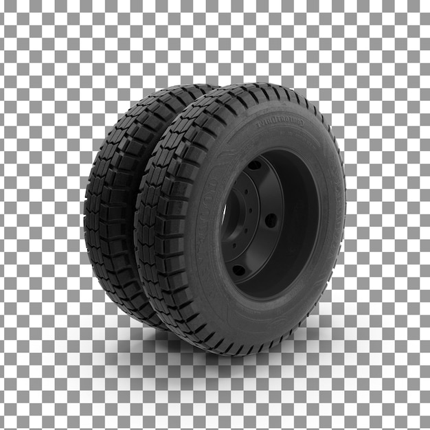 PSD 3D Reifen-Symbol auf isoliertem und transparenten Hintergrund