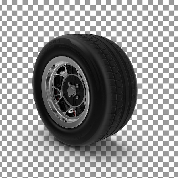 PSD 3D Reifen-Symbol auf isoliertem und transparenten Hintergrund