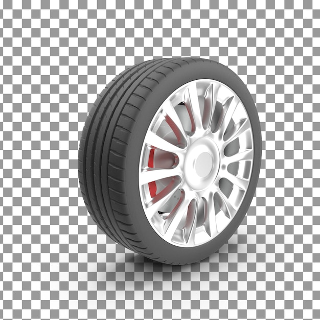 PSD 3D Reifen-Symbol auf isoliertem und transparenten Hintergrund