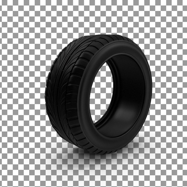 PSD 3D Reifen-Symbol auf isoliertem und transparenten Hintergrund