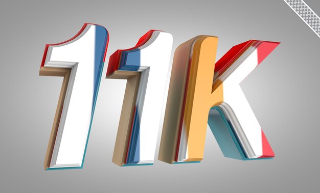 PSD 3d render 11k seguidor