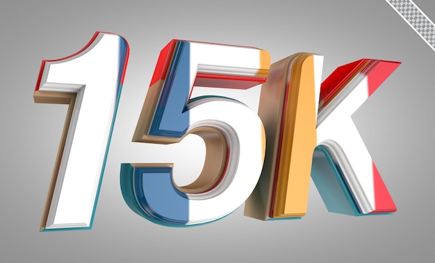 PSD 3d render 15k seguidores