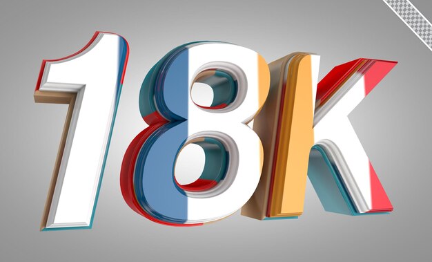 PSD 3d render 18k seguidor