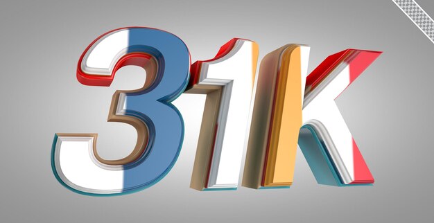 PSD 3d render 31k seguidor