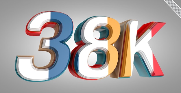 PSD 3d render 38k seguidor