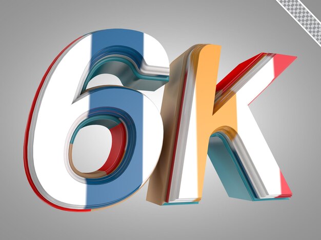 PSD 3d render 6k seguidor