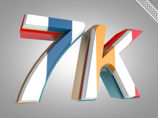 PSD 3d render 7k seguidor