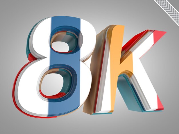 PSD 3d render 8k seguidor