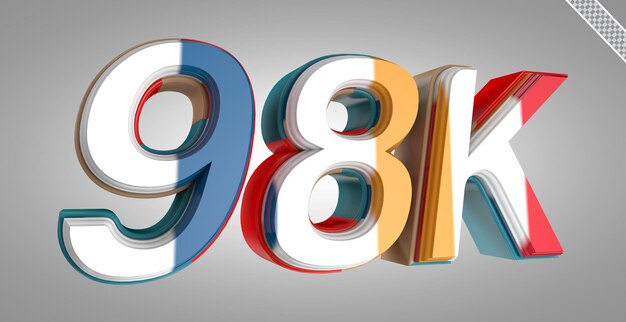 PSD 3d render 98k seguidores
