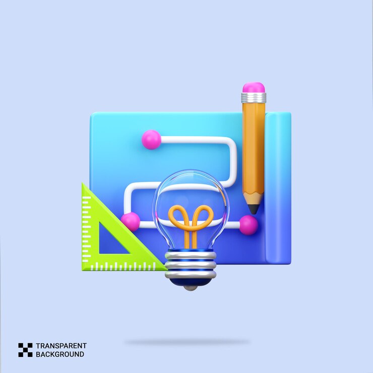 PSD psd 3d render creative planning and strategy concept