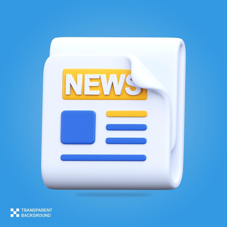 PSD psd 3d render of newspaper