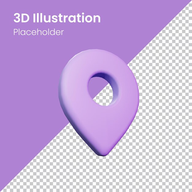 Psd 3d-render-platzhalter-symbol-illustration