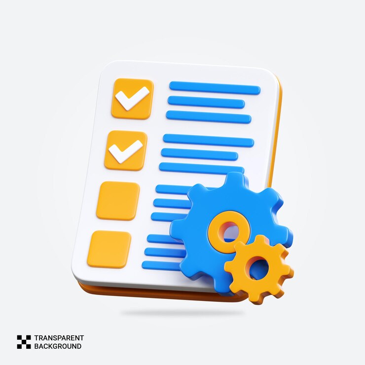 PSD psd 3d render project management icon