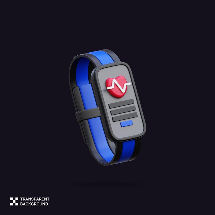 PSD psd 3d render smart fitness tracker (rendering en 3d para el seguimiento de la condición física inteligente)