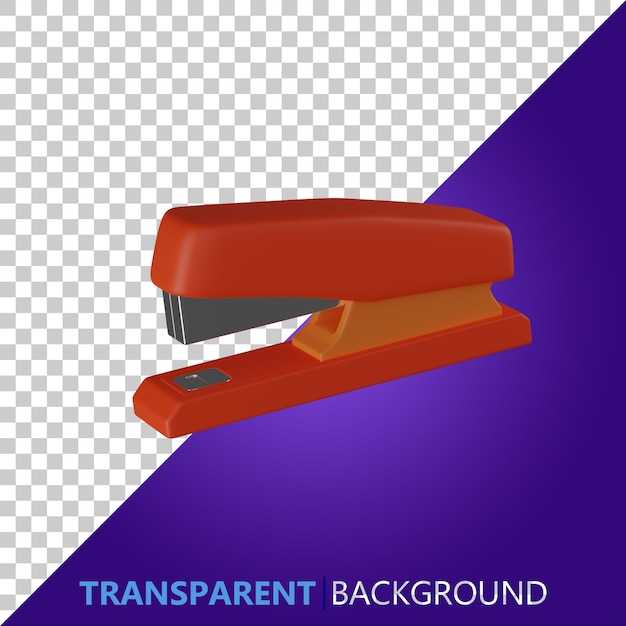 PSD 3D-Renderillustration orangefarbenes Hefter-Heftpapier