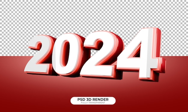 Psd 3d-Rendering des 2024 Textes