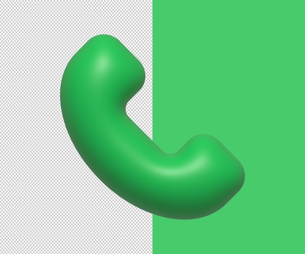 PSD 3D-Rendering des Telefonsymbols