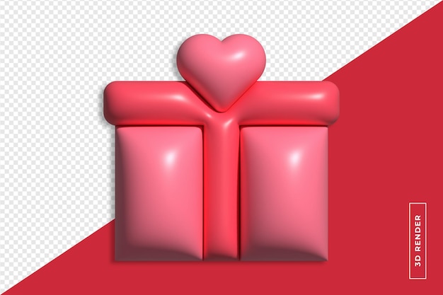 PSD psd 3d-rendering einfache geschenkbox-illustration